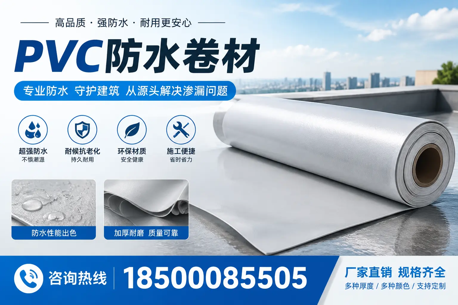 选择pvc防水卷材时,日照用户的常见疑问